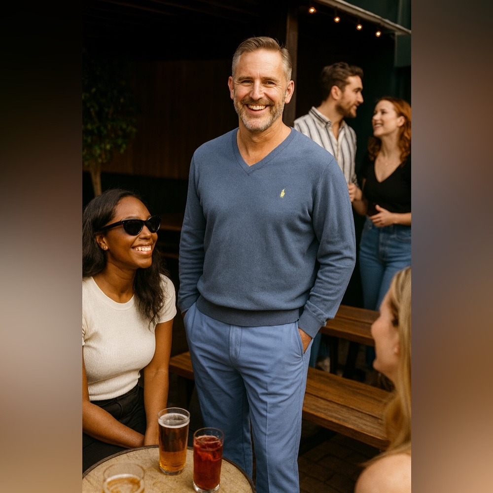 Collector’s Edition Polo V-Neck — Styled for Connection